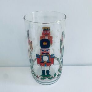 1980's Vintage Libby Nutcracker Drinking Glass Holiday Christmas